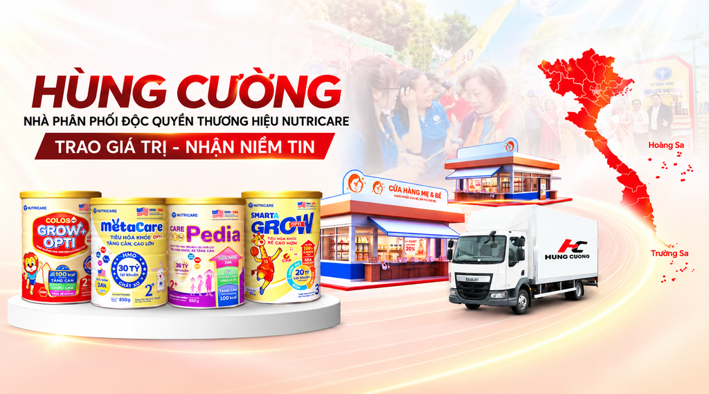 Colos 24h Grow Opti do Hùng Cường Nutricare phân phối hỗ trợ bé tăng cân và phát triển chiều cao